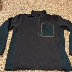 Men’s Filson Poly/Wool Fleece. Black/Green. Medium. See description.